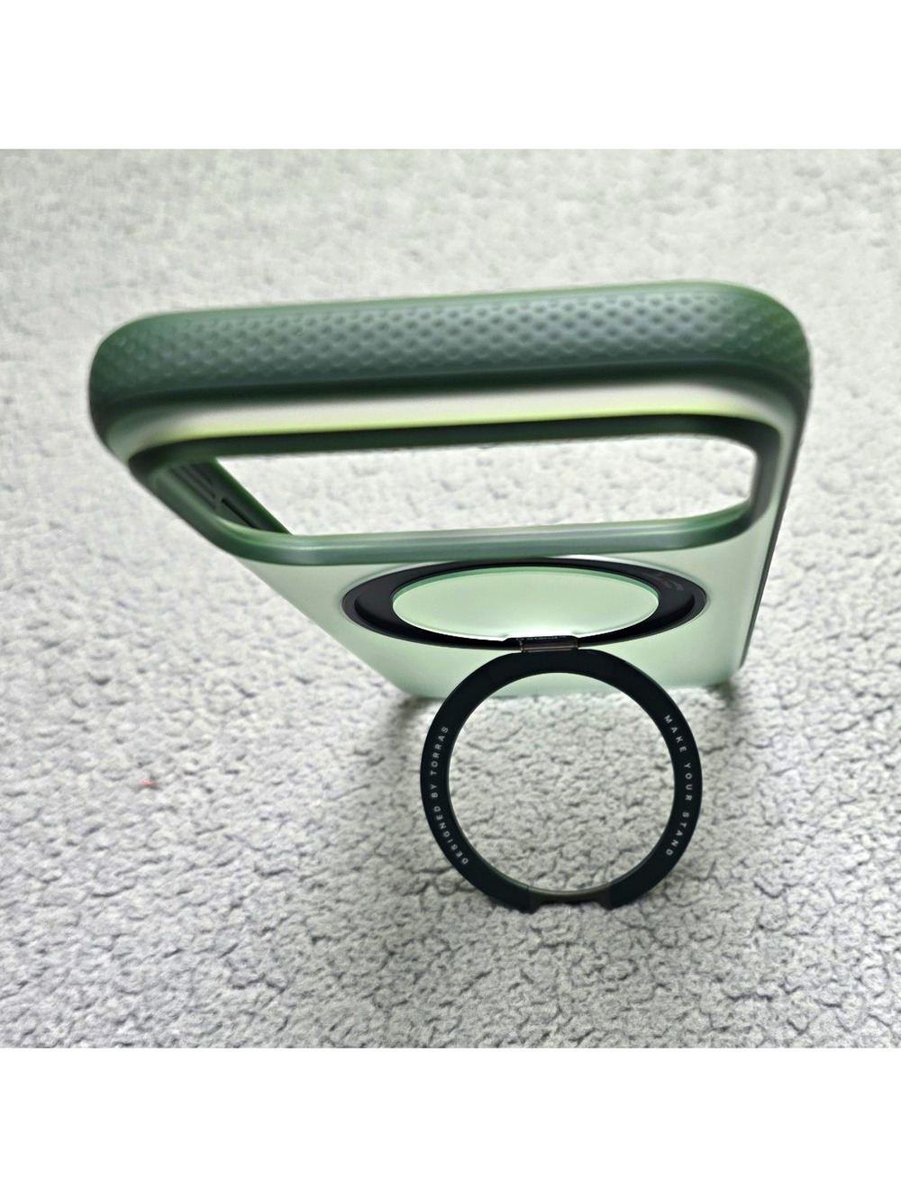 TORRAS Magnetic Ring Stand Back Case iPhone 17 Pro Max MagSafe Matte Green